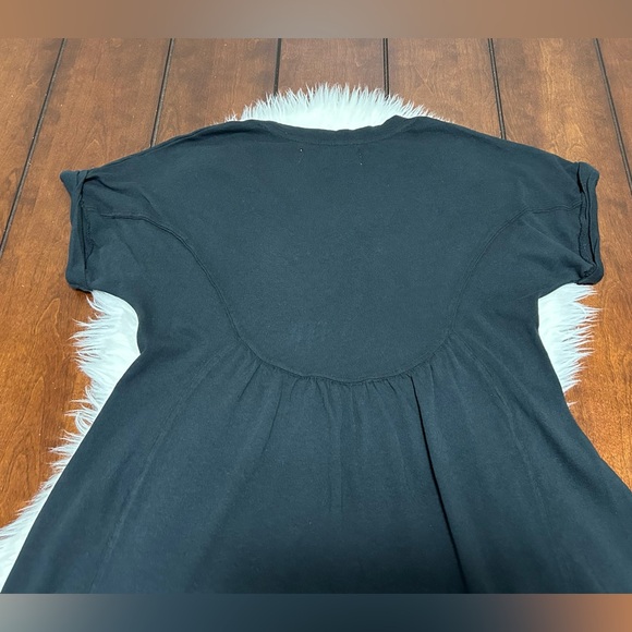 Free People Beach Size XS Meadow Tee Dress Black Oversized Cotton - Picture 11 of 16